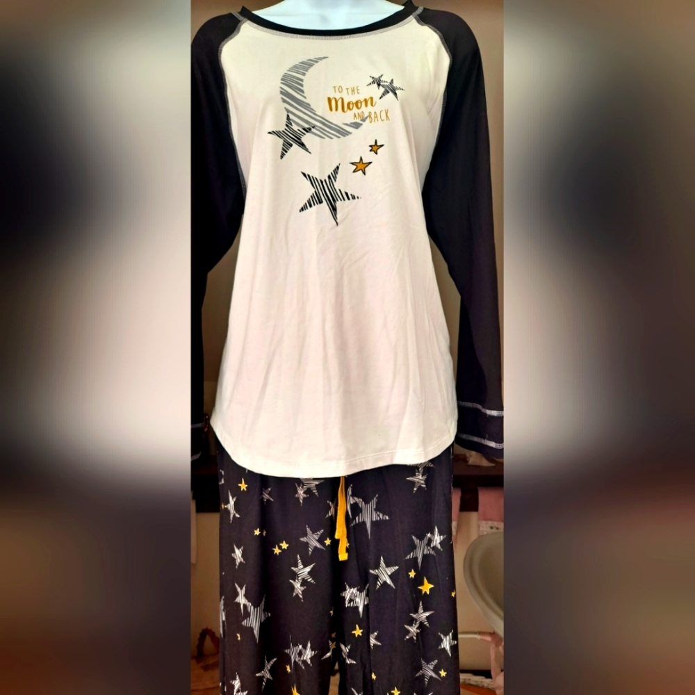 NWOT CUDDL DUDS Cozy Jersey "To the Moon and Back" Pajamas Lounge Set Cozy Pants
